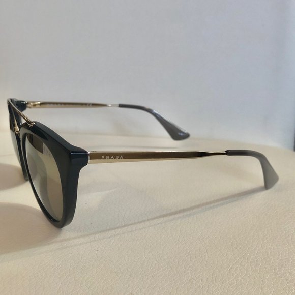 Black and Gold Prada Reflective Sunglasses - Picture 2 of 7